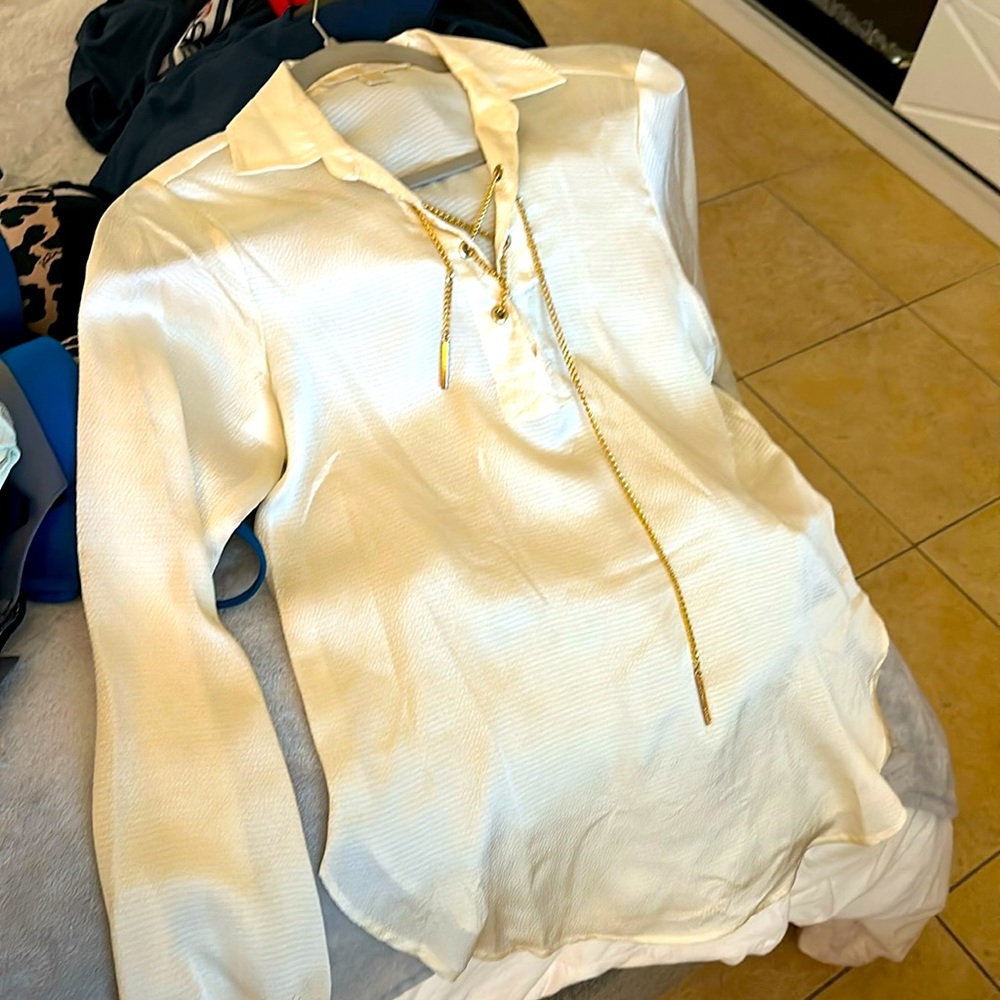 Michael kors top cream and gold